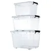 Customized wholesale large clear plastic storage boxes waterproof garden storage box 40l plastic box with lid