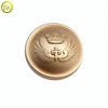 High end matte gold sewing button custom logo metal suit button wholesale