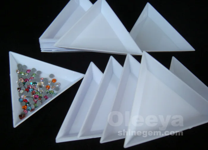 New Arrival Clear Plastic Jewelry Box Triangular 1 Grid Plastic Clear