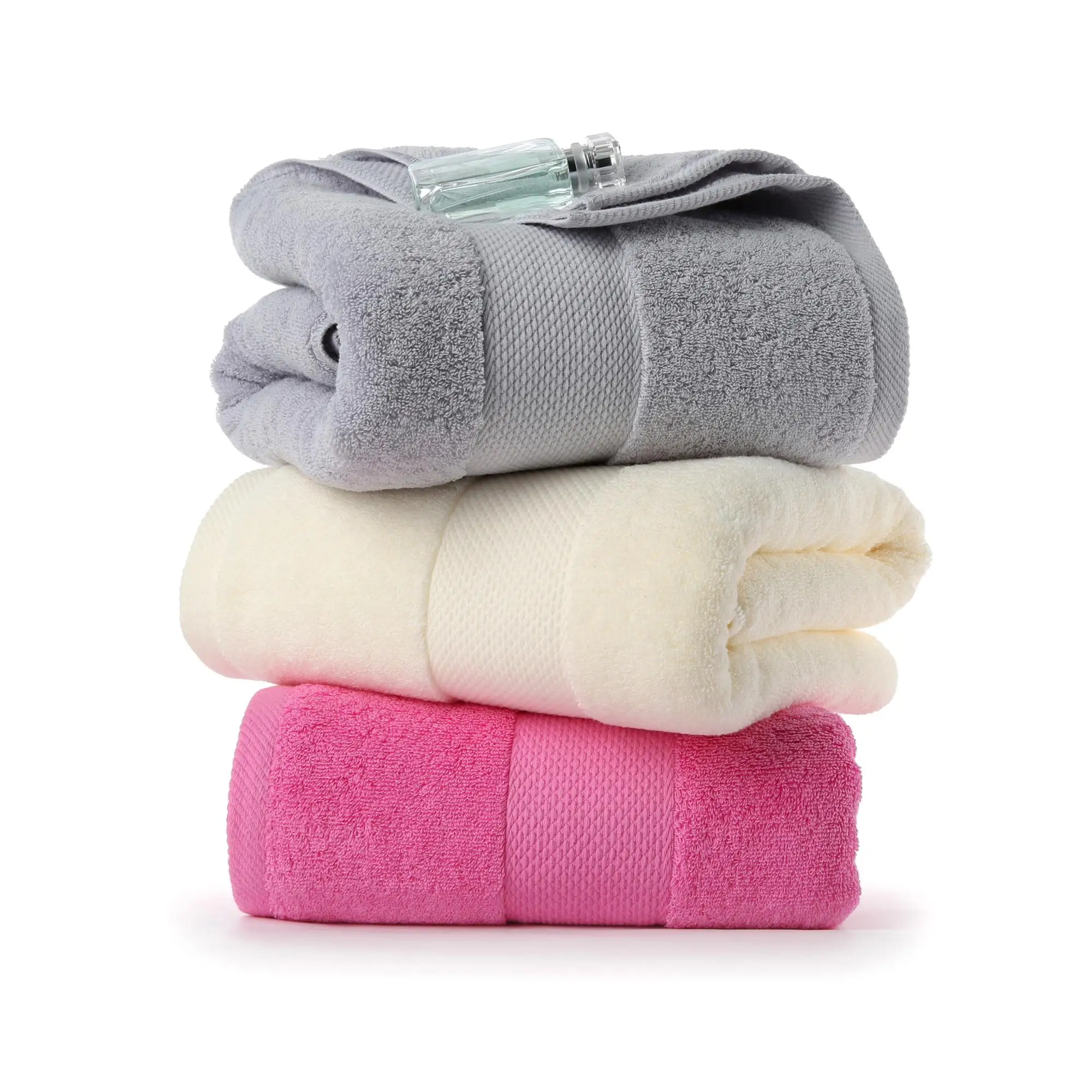 500gsm Thick Luxury 100 Cotton Pure Color Set Of 6 Bath Towel Sets