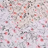 97% polyester 3% spandex stretch floral border small flower digital print fabric for garment