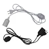 E27 Socket Lamp Holder Hanging Power Cord 1.5M/1.8M/2M Length Wire With 301 Dimmable Switch and EU Plug for Indoor Home Lighting