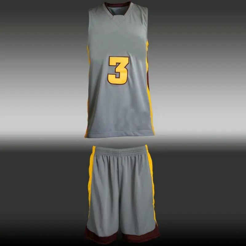 Yellow/gray Basketball Jersey Sets 