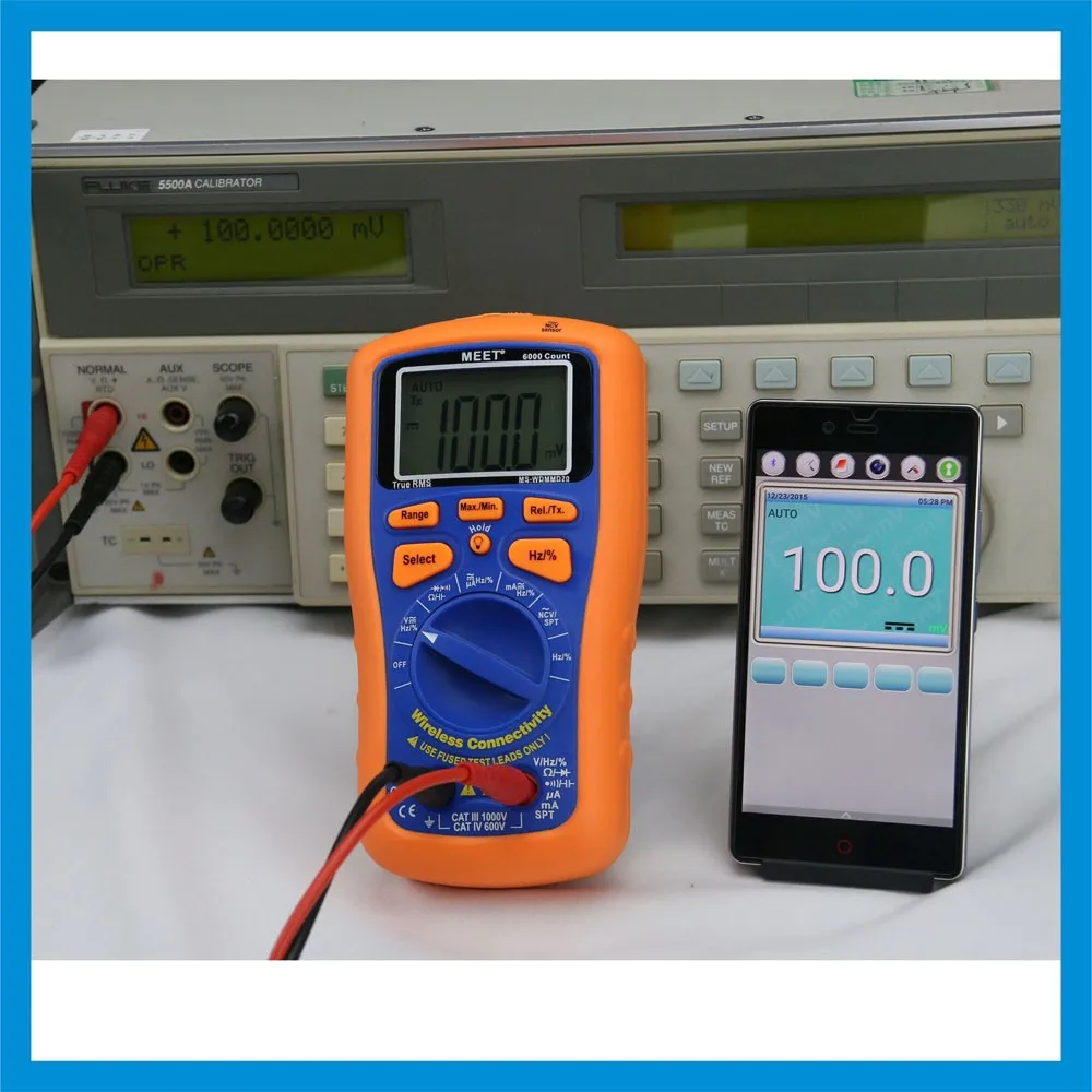 Mswdmmd93 Wireless Digital Multimeter Auto Range 6000 Count With