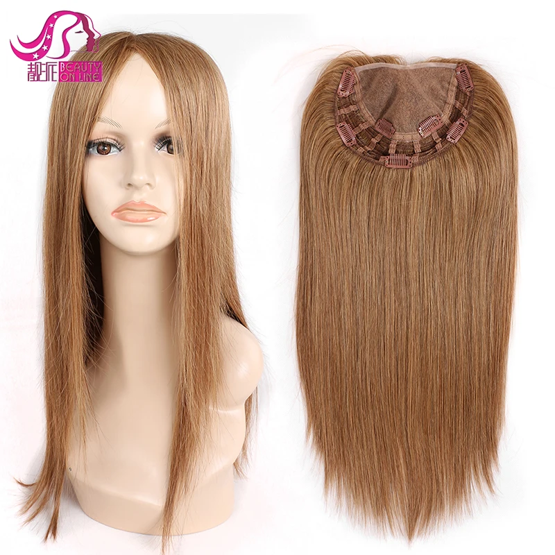 Best Quality Triple Weft Double Drawn Half Wig Two Tone Cheap 100 Human Hair toupee hairpiece