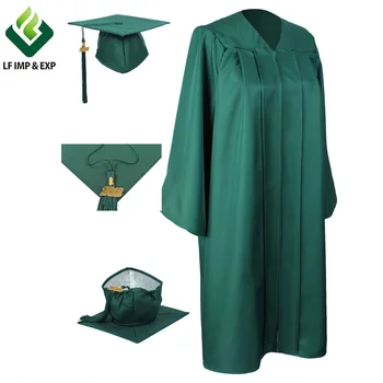 green cap and gown outfit
