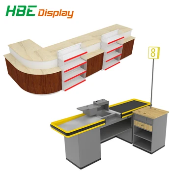 Cashier Table Desk Design Supermarket Checkout Counter  