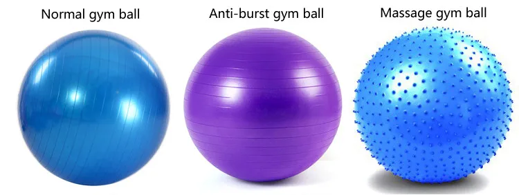 different types of exercise balls