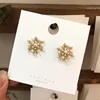 Pearl Ear Cuff Minimalist Earrings 2019 Retro Snow Shape 925 Sliver Needle