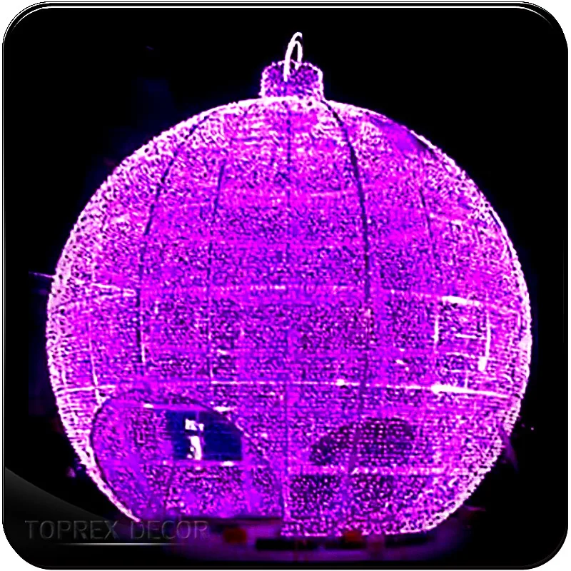 Illuminated Sphere Decorations Outdoor 3d Giant Led Round Ball