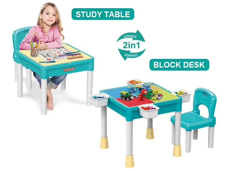 Lele Brothers Block Desk multifunktionaler Spieltisch 