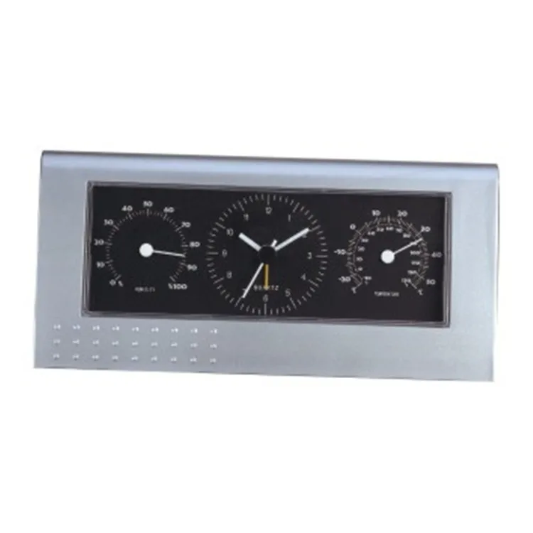 Analog Weather Station Thermometer & Hygrometer & Barometer Clock Buy