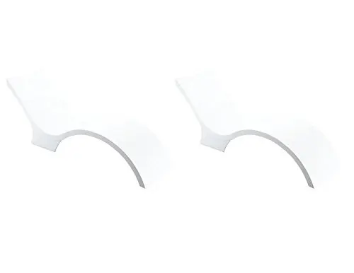 Ledge Lounger Chaise Deep (White): Set of 2