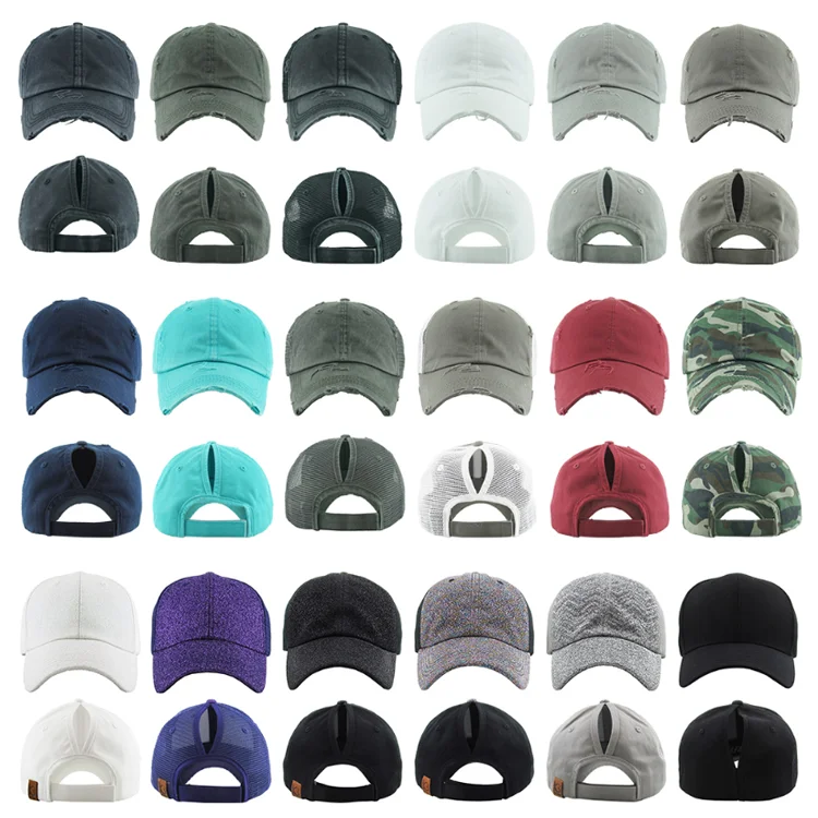 wide brim hat with ponytail hole