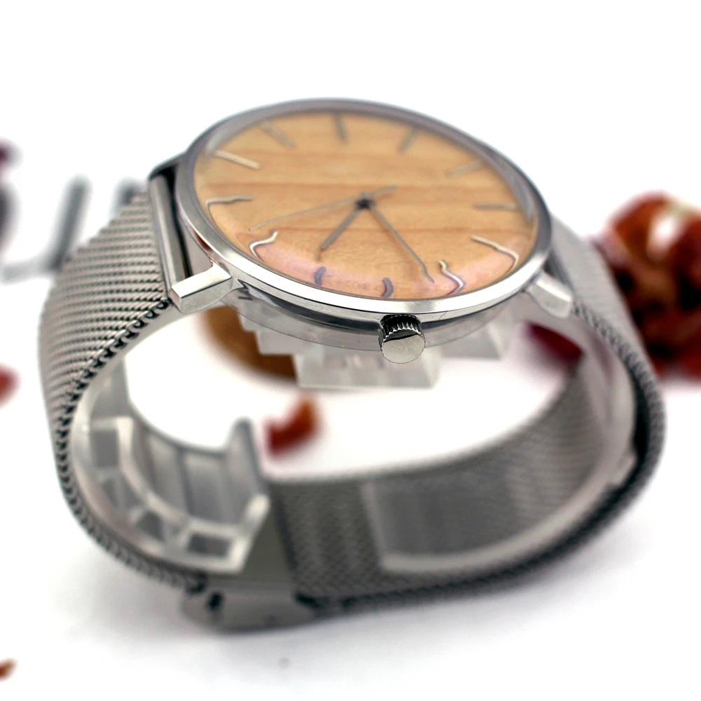 Wood Watch Face Mechanical No Battery Watch Automatic Watches Men Wrist