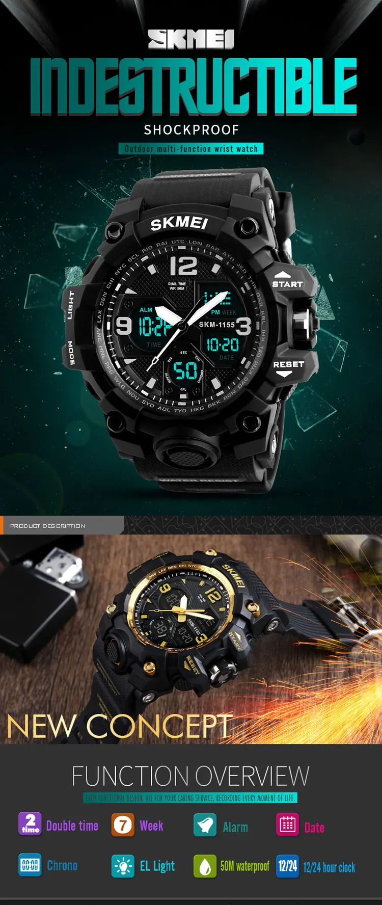 Watches 's Band Strap Watchbands | Skmei 1155b Watch Straps | Skmei 1155  Watch Straps - Watchbands - Aliexpress