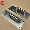 fire rated push pull plate door handle in stainless steel