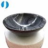 custom design solid Toilet countertop natural stone black Ancient Wood Vein marble Sink & basin