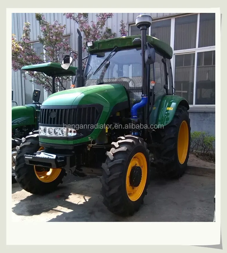 Beautiful Green Color 80hp Farm Tractor With Yellow Rims Buy Green