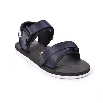Double Gold Buckle Black Men'S Sandals Metal Male British Style Summer Catwalk Shoes(size:39 44 