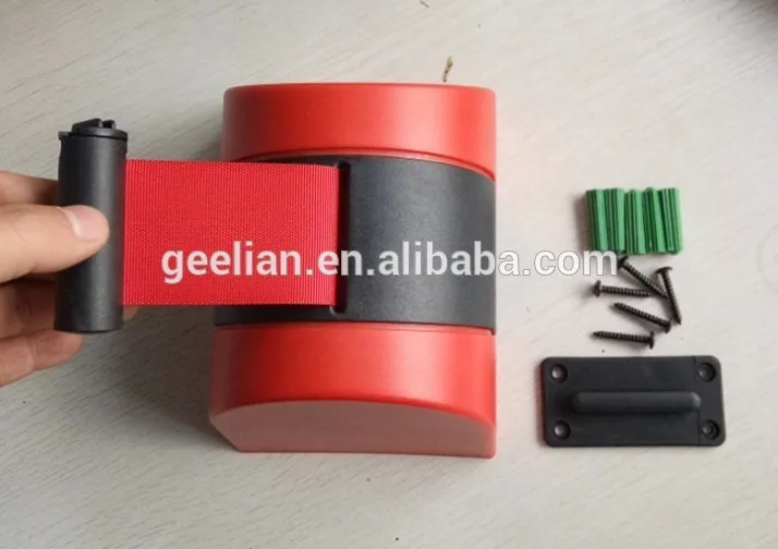 Retractable Belt Safety Wall Mounted Queue Barrier 3m 5m 10m Road