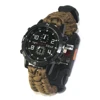 Military Braided Paracord Survival watch Whistle wild jungle help with rescue items