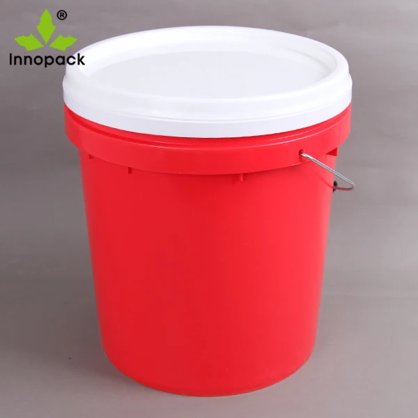 20l Printed Clear Plastic Paint Bucket With Lid And Handle - Buy Clear ...