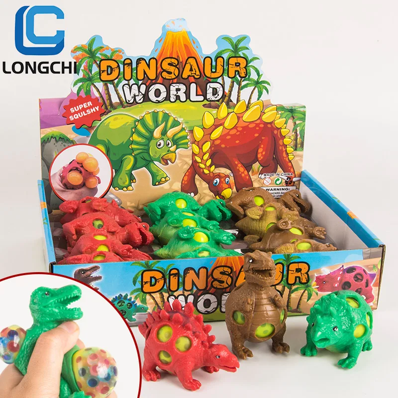 New Novelty dinosaur world kids Squeeze Toy Squishy Mesh release stress ball