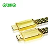 High Quality Metal Shell HDMI Cable 2.0V with Ethernet Supports 1080p 3D 4K*2K Gold-plated Plug