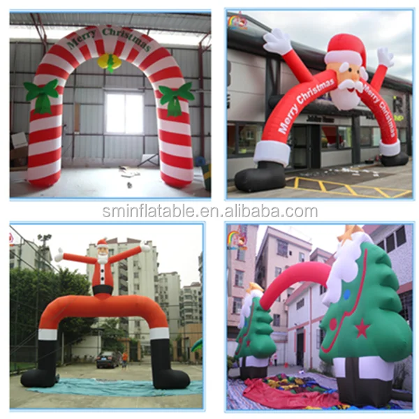 Promotion Airblown Led Inflatable Santa Police Car,Inflatable Santa