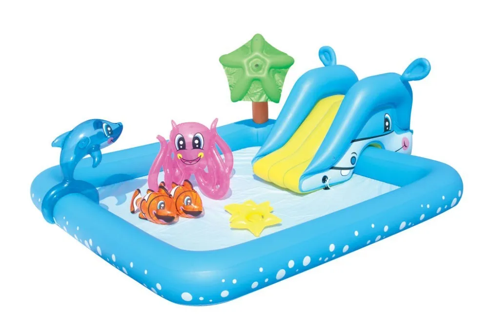 Bestway 53052 Aquarium Water Play Center Pool Kids Inflatable Water ...