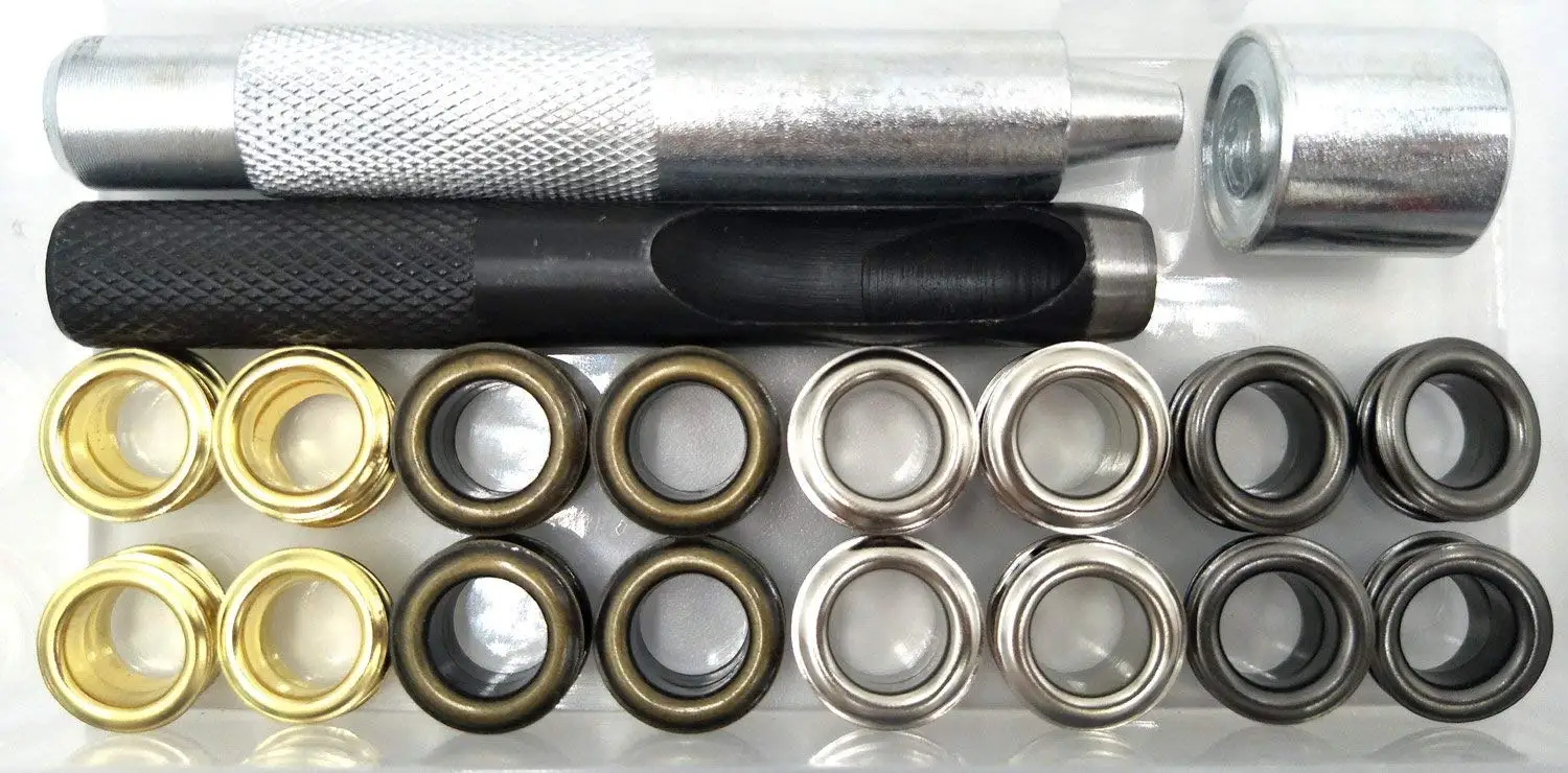Grommet Eyelets 8mm 5//16 Inside Diameter 600# with Setting Tool Canvas Clothes Leather Self Backing Bluemoona 60 Sets