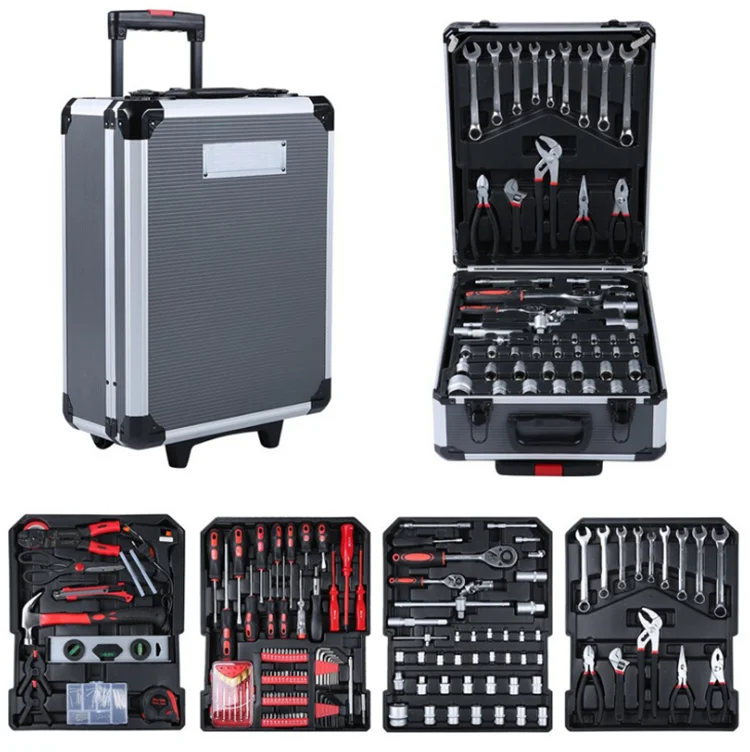 Aluminum wheel Trolley Box Repare Full Hand Tool set