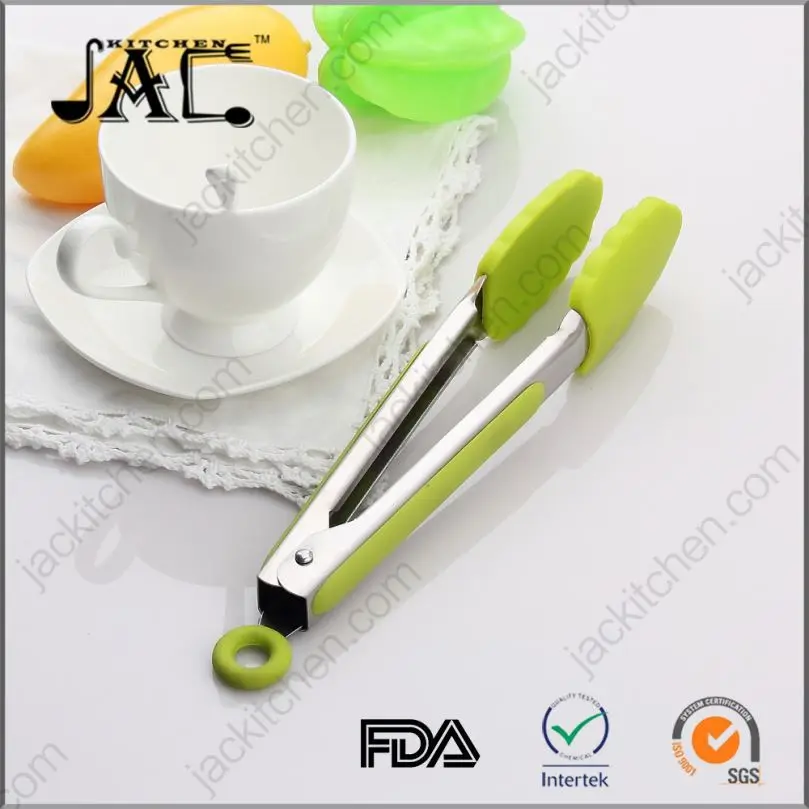 Safe Stainless Steel Silicone Spatula Tongs