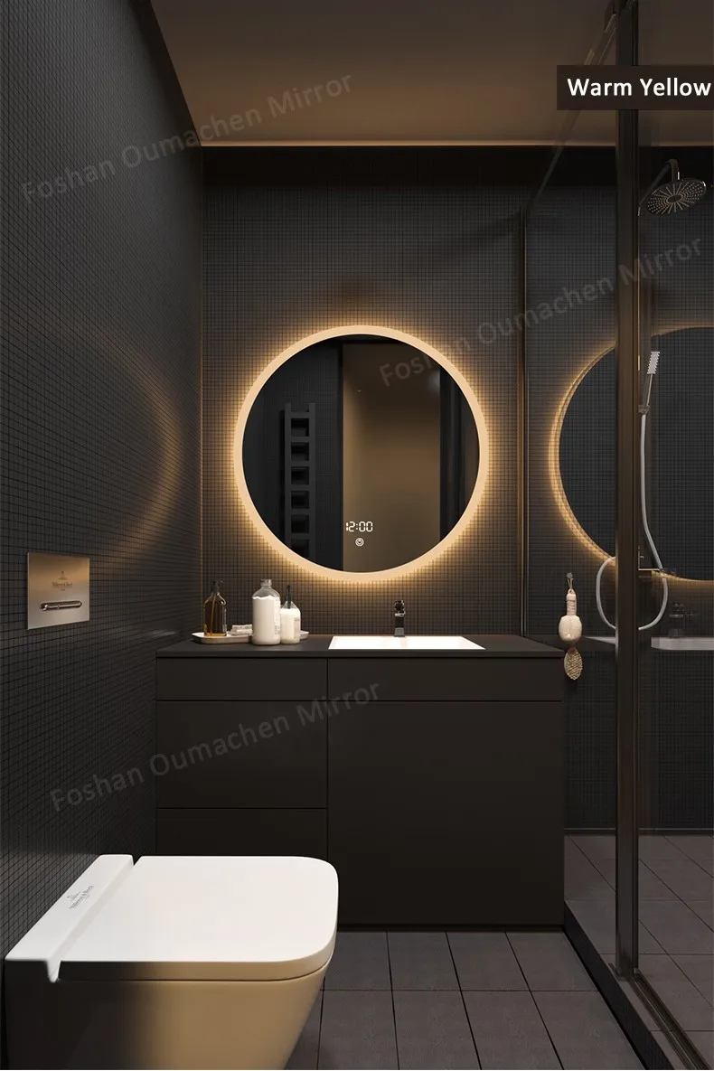 浴室酒店蓝牙扬声器触摸浴室灯 led 镜子与蓝牙