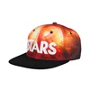 high profile plain orange polyester tie dye adjustable strapback snapback cap