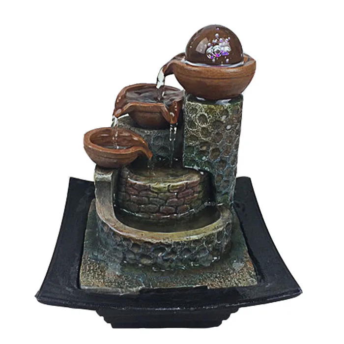 Popular Resin Battery Operated Led Light Indoor Water Fountain Buy