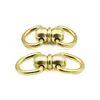 CNC turning titanium/HK30/Inconel/Q345/C36000/kovar/Brass Rotated Double D ring connectJoint Head Button Leather chain rope key