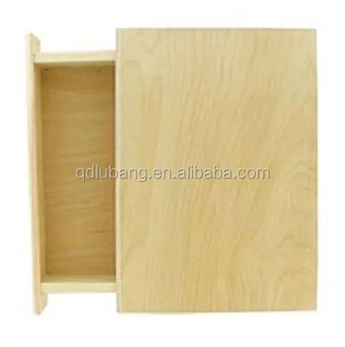 Unfinished Pine Wood 8 Book Box With Pull Out Drawer Buy Box