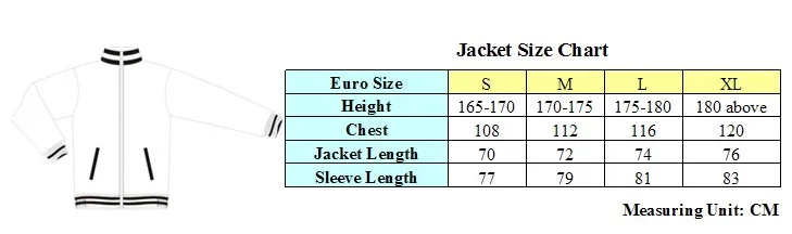 Soccer jackets size