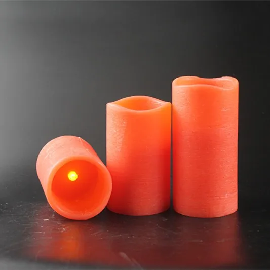 Orange Led Flameless Wavetop Candles With Timer Or Remote Buy Cheap