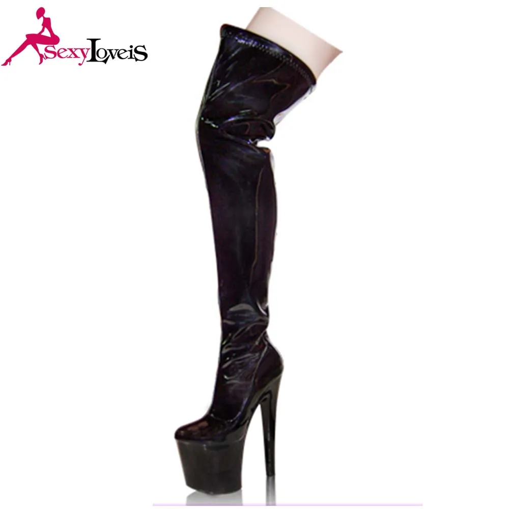 Super High Heel Long Boots Women Pole 