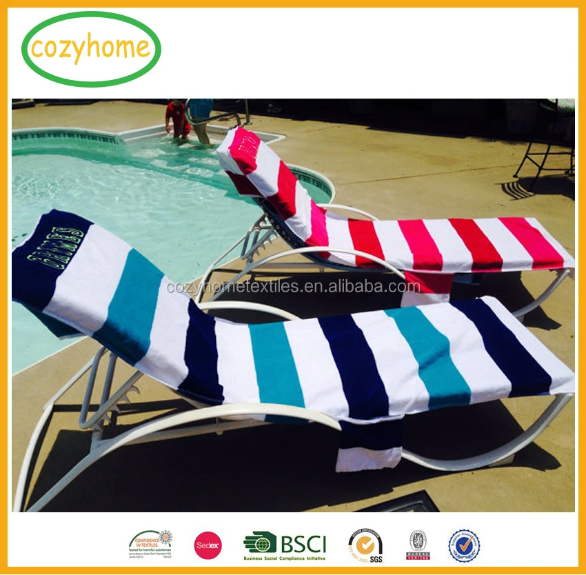 lounge chair towel covers with pockets