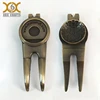 unique best antique bronze golf divot tool with money clip