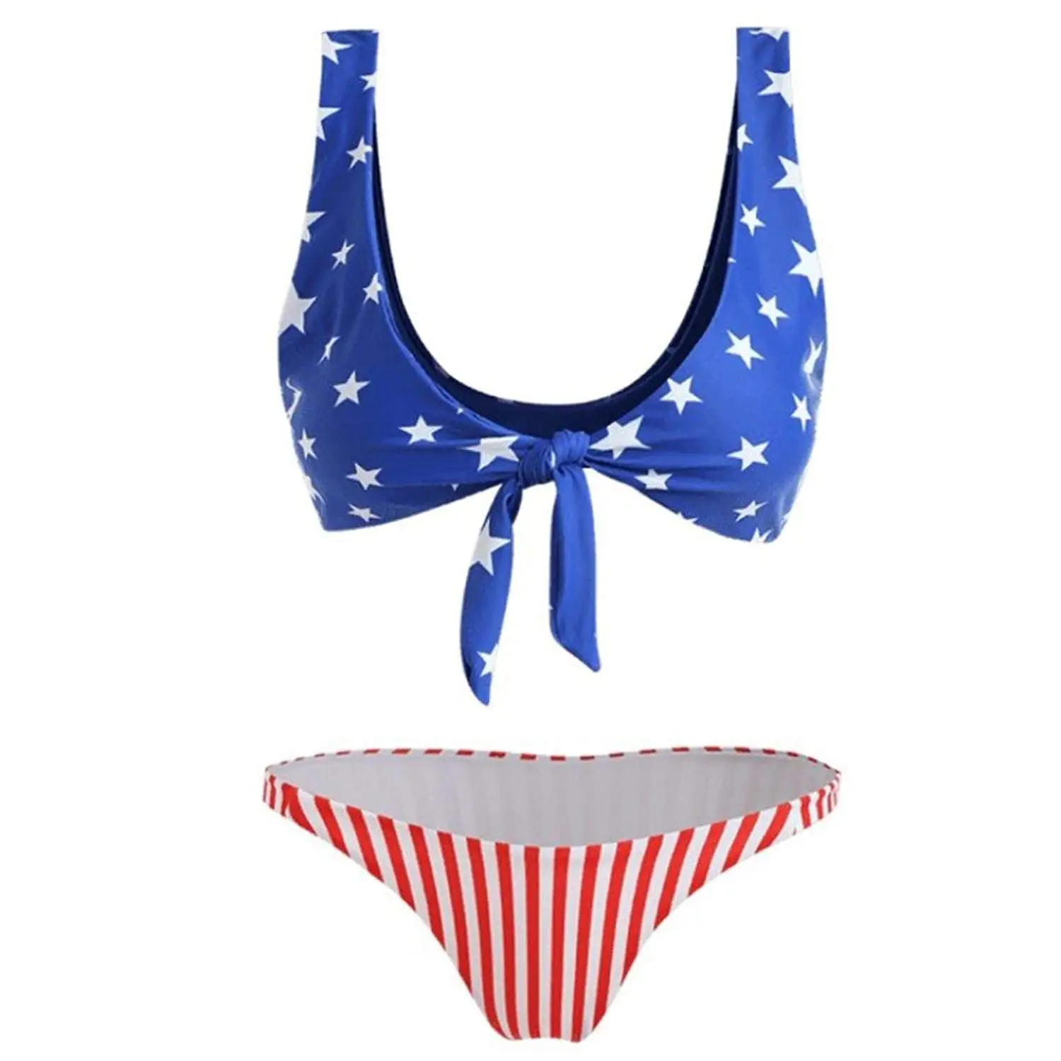 4th of july high waisted bikini