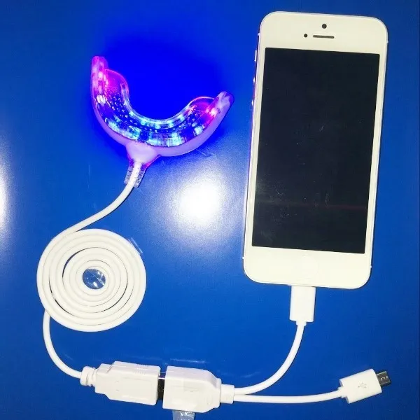 2020 innovative portable 3 in 1 USB teeth whitening light with USB interface, Iphone, Android interface