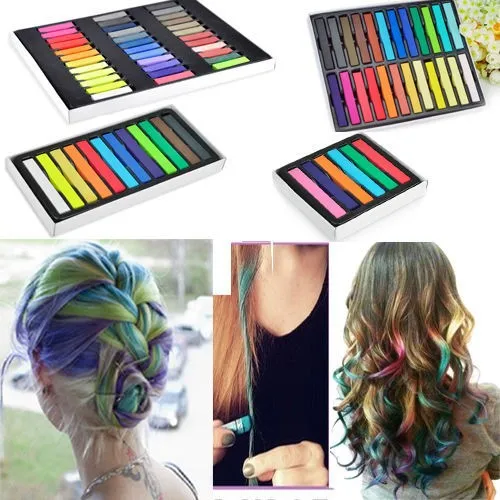 36 Colors Non-toxic Temporary DIY Hair Color Chalk Dye Pastels Salon Kit. 