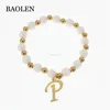 Unique Wearing String Bracelets Friendship Bracelets For Women P Letter Alphabet Beads Bracelet