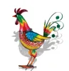 Metal Animal Standing Country Rooster Garden Stake