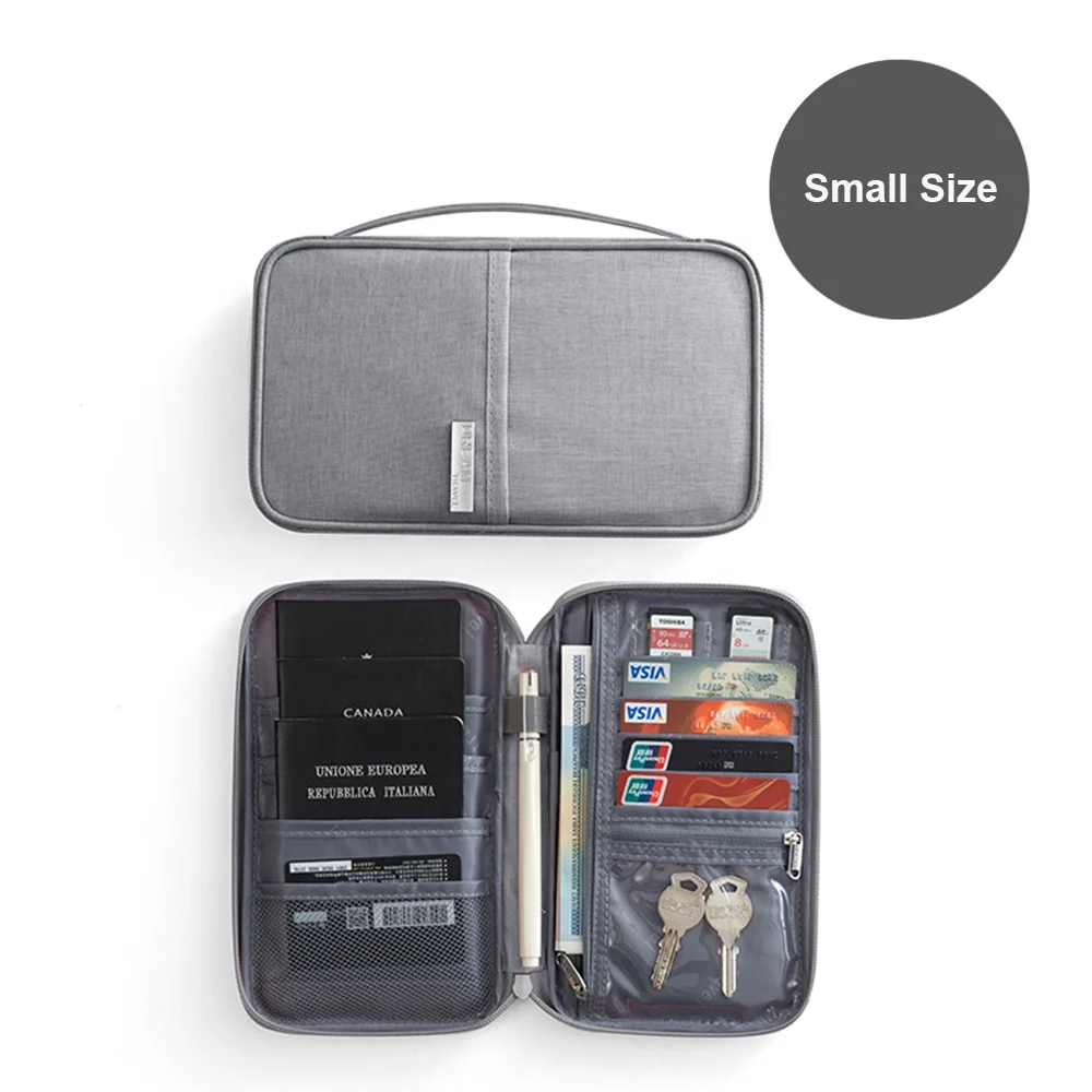 
Multi-Functional card wallet for passport and money 2 sizes 